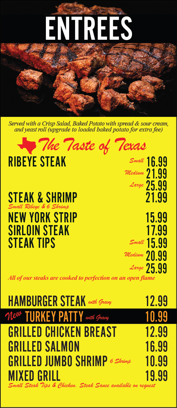 Our Menu Steak Express Steak Delivery