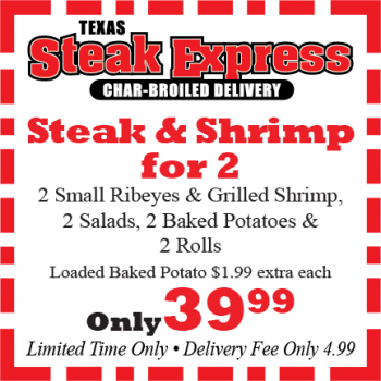 TSE Coupons All June'25 Steak & Shrimp for 2